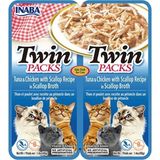 Inaba Ciao Twins Churu Ton Balıklı Tavuklu Deniz Taraklı 2x40 gr Kedi Çorbası