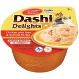INABA Dashi Delights kedi maması ıslak %100 doğal tavuk eti | tahıl içermez, şekersiz, yapay aroma içermez, %86 nem | birinci sınıf kedi ödül maması 70 g (1'li paket)