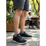 İnallar Ayakkabı Bewild Unisex Ortopedik Taban Günlük Kullanıma Uygun Mevsimlik Spor Ayakkabı Reflektör Baskılı - Siyah