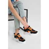İnan Ayakkabı Y1105 Siyah Turuncu Kadın Sneaker