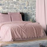 İnan Home Fransız Güpürlü Dantelli Pudra Battaniye - Modern Yatak Örtüsü Takımı