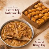 İnanç Fırın Inanç Fırın Cevizli Köy Baklavası 1 kg + Patlıcanlı Arnavut Böreği 1 kg - 2 kg