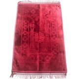 İnanteks Kadife Seccade Peluş Namazlık Peluş Seccade - 80 x 120 cm - Bordo
