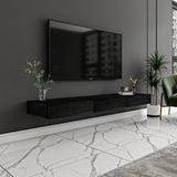 Inarch Avalon Duvara Monte Tv Sehpası – 140 Cm, Modern Minimal Tasarım, 4 Renk Seçeneği Ile Şık Ve Fonksiyonel Tv Ünitesi, Ahşap Siyah Beyaz