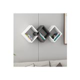 Inarch Dızayn Galaxy Duvar Rafi Beyaz/Antrasit