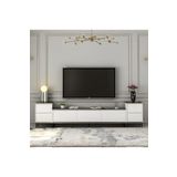 Inarch Dizayn Imaj Tv Ünitesi Ve Komodin Set Beyaz (Mermer Desen)