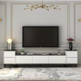 Inarch Dızayn Imaj Tv Unitesi Ve Komodin Takim Beyaz (Mermer Desen)