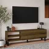 İnarch Dizayn Inarch Dizayn River 150 cm Modern Tv Sehpası – Kapaklı ve Raflı Tasarım - Açık Ceviz