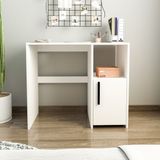 İnarch Dizayn Kuzey Tek Kapaklı Çalışma Masası – Minimal Tasarım - 90x45 cm - Beyaz
