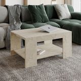 İnarch Dizayn Lina Orta Sehpa – Modern Minimal Tasarım, Traverten Desen - Renk