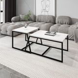 İnarch Dizayn Minimal İkili Orta Sehpa – Modern Tasarım, Çok Amaçlı Kullanım, Beyaz