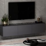 İnarch Dizayn Neon Duvara Monte 3 Kapaklı TV Sehpası – 160 cm – Minimal Tasarım