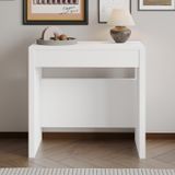 İnarch Dizayn Nivo Modüler Açılır Yemek Masası – Modern Dresuar & Çok Amaçlı Masa,Kapalı 44 Cm - Açık 116 Cm Beyaz