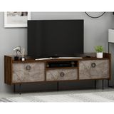 Inarch Dizayn T0015 Lidya Kapaklı, Açık Raflı Tv Sehpası, Tv Ünitesi - Ceviz - Renk