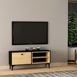 İnarch Dizayn T004 Minimal Tv Sehpası Ahşap Siyah/safir Meşe - Safir Meşe - Siyah - Tek Ebat