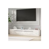 Inarch Dızayn T008 Arya Isikli Tv Sehpasi Orma Mermer/Beyaz Set