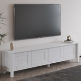 İnarch Dizayn Vachel 4 Kapaklı Modern Tv Sehpası - Beyaz - Renk
