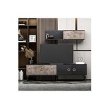 Inarch Dızayn Zumrut T0019 Tv Unitesi Gordion Mermer/Siyah Takim