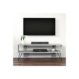 Inarch Duama TV Sehpası – Metal Ayaklı, Açık Raflı Tasarım, 120 cm, Gri
