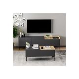 Inarch Mia Tv Ünitesi Ve Orta Sehpa Takım Antrasit - Safir Meşe