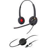 Inbertec UB805DM Professional Duo Çağrı Merkezi Kulaklığı - Siyah