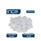 Inca CAT6 RJ45 Plastik 100 Adet Konnektör