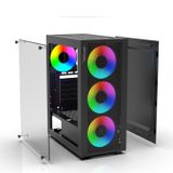 INCA EMPOUSA PREMIUM BİLGİSAYAR KASASI EMG-15XN 345 * 183 * 430 3,5 158 mm'ye kadar CPU soğutucusunu destekler ARGB LED'li 3x 120mm fanlar 1x 120/140mm fan yuvası Üst PSU: 2x 120 mm fan