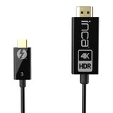 INCA HDMI kablosu ITCH-30 2.0 > Tip C 4K60HZ, Thunderbolt 3 1,8