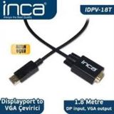 Inca IDPV-18T 1.8 mt Displayport To Vga Kablo