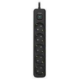 Inca Ipw-44Sy 5'Li Akım Korumalı Led Tuşlu Priz 1.5 Metre - Siyah