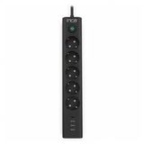 INCA IPW-44TU 5 Port 3x Usb + Type-C Akım Korumalı Led Tuşlu Priz 1.5m- Siyah