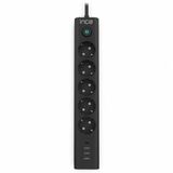 Inca IPW-44TU 5'li 2 x Usb+ Type-C Akım Korumalı Led Tuşlu Priz 1,5 Metre - Siyah