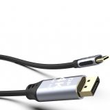 INCA ITCD-02TX USB TYPE C 3.0 TO DİSPLAYPORT 4K 2 METRE KABLO 4K HD 3840 2160 60Hz çözünürlükte görüntü aktarımı Type C giriş Displayport çıkış Altın uçlar