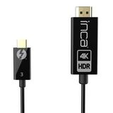 INCA ITCH-30 4K@60Hz 2.2 destekli Usb C To Hdmı 2.0 Hdmı Kablo