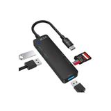Inca Itpc-5t Type-c Giriş 2xusb Sd-micro Sd2.0 Çoklayıcı Usb 3.0 Çoklayıcı Çevirici Mavi Led