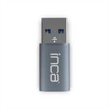 Inca IUSB-01TP USB Male To Type-C Female Converter Type-C 3.1 adaptör 5 Gbps'ye kadar süper hızlı veri aktarımını destekler USB A altın kaplama konektor bilgisayar ve şarj cihazı uyumlu