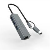 Inca IUTP-03T USB Hub X3 USB 3.0 10 GBPS + Ethernet RJ45 1000 Mbps Çoklayıcı