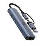 Inca Iutp-5t Usb/type-C Hub X3 USB 3.0 + Type-C+Ethernet RJ45 Çoklayıcı Aluminyum Kasa