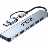 Inca IUTP-7T USB+Type-C Girişli 7 Port Dönüştürücü Hub