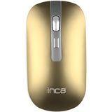 Inca IWM-531RS Bluetooth & Wireless Rechargeable Special Metallic Silent Mouse - Gold