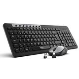 Inca Iws-599 Kablosuz Multimedya Süper Konforlu Çift Alıcılı Usb ve Type-c Klavye Mouse Set Siyah