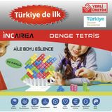 İncarea Denge Tetris / Kule - Koordinasyon, Zeka ve Denge Oyunu ( Denge Oyuncağı ) 22 Parça - Renkli