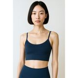 Ince Askılı Toparlayıcı Ripli Spor Büstiyer - M - İndigo