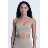 Ince Askılı Toparlayıcı Spor Büstiyer - XL - Kum