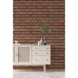 İnce Derzli Modern Dekoratif Tuğla Desenli Tek Parça Tekstil Duvar Kağıdı, 300 x 280