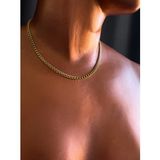 İnce Gurmet Model Gold Choker Çelik Zincir Kolye-Choker Serisi