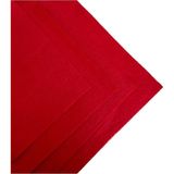 Ince Keçe Kumaş 1 Metre 100X100 cm Renkli Aktivite ve Parti Için Metrelik Yumuşak Keçeler - Kırmızı