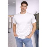 İnce Moda Giyim Basic Slim Fit Erkek Tişört – Düz Renk (Siyah / Lacivert / Bej / Beyaz) - 2XL