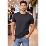 İnce Moda Giyim Erkek Basic Bisiklet Yaka Tişört – Pamuklu Slim Fit Günlük (Siyah / Lacivert / Kırmızı / Haki) - XL