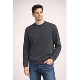 İnce Moda Giyim Erkek Bisiklet Yaka Desenli Triko Kazak - Lacivert - 2XL